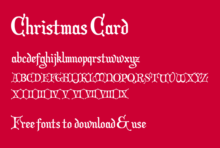 FREE Christmas Card font - One Website Design