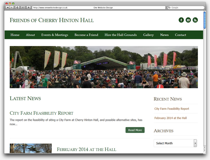 Friends of Cherry Hinton Hall website news page